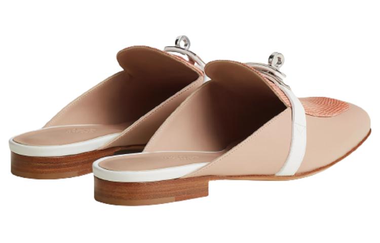 HERMES Oz Closed Toe Slippers Women's Pink