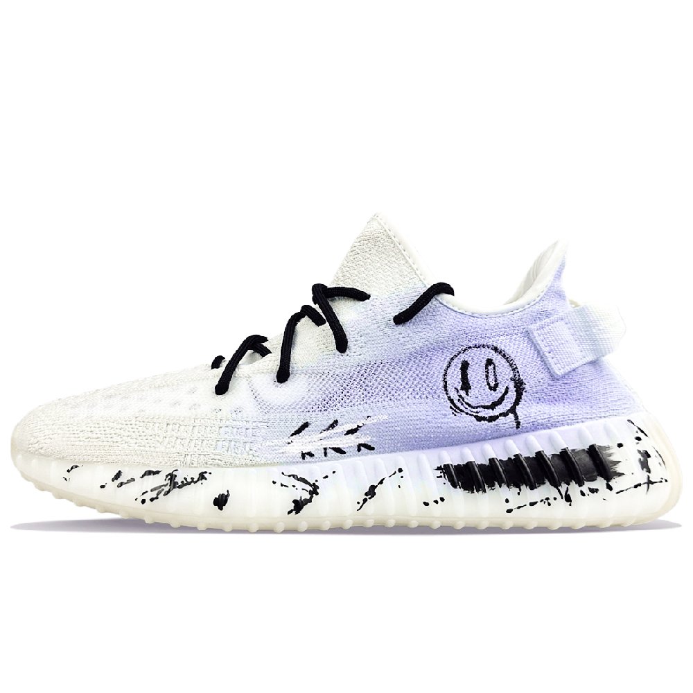 Adidas Originals Yeezy Boost 350 V2 Abrasion Resistant Low Top Casual Shoes Unisex White