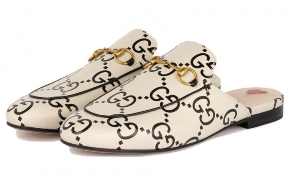 GUCCI Princetown Slipper White Gg Debossed Leather Women's купить в интернет-магазине Yoocart с быстрой доставкой по России.