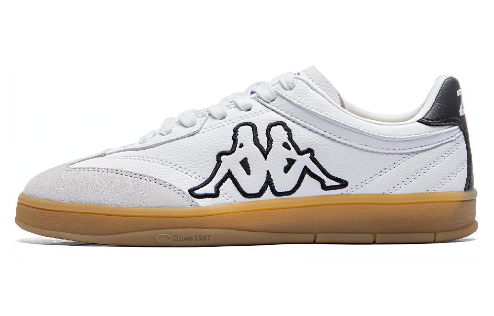 Kappa Tifo Anti Slip Wear Resistant Low Top Skateboard Shoes Unisex White Black