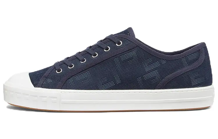 FENDI Domino Low top Stylish Skateboarding Shoes Men's Dark Blue