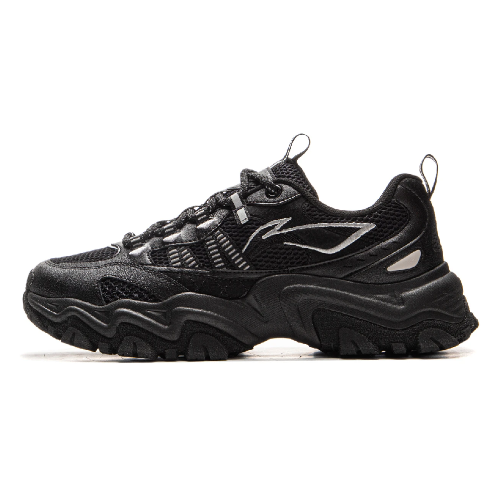 LiNing Shan Xing Cushioning, Slip Resistant, Abrasion Resistant Support Low Top Casual Shoes Men's Black
