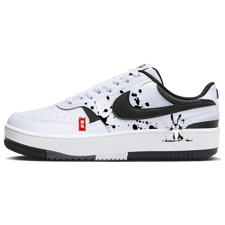 Nike Gamma Force Slip-Resistant Cushioning Low-Top Skateboard Shoes Women's Black White