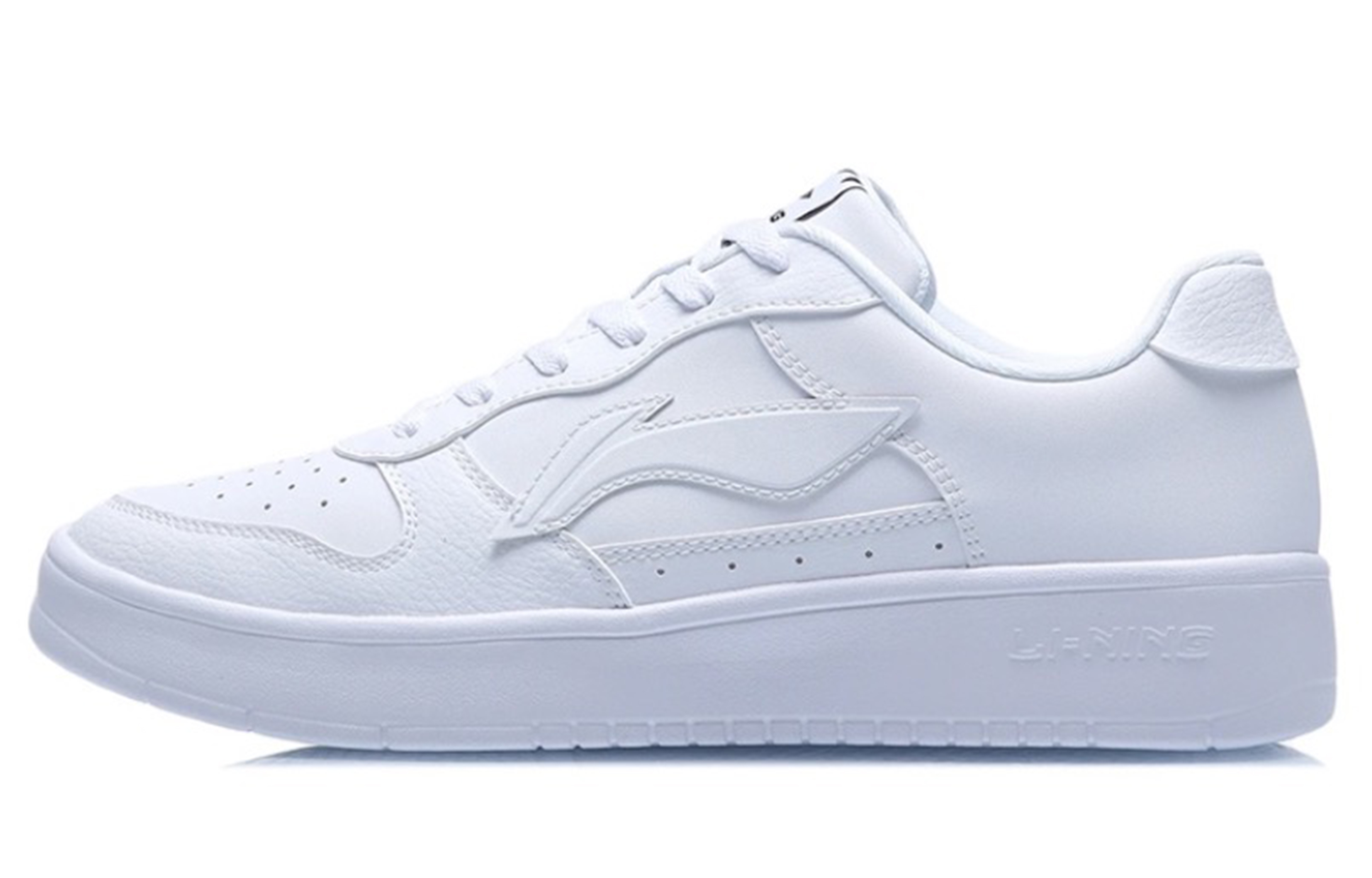 LiNing Sports Life Collection Anti-Slip And Wear-Resistant Breathable Low-Top Skateboard Shoes Men's White Blue