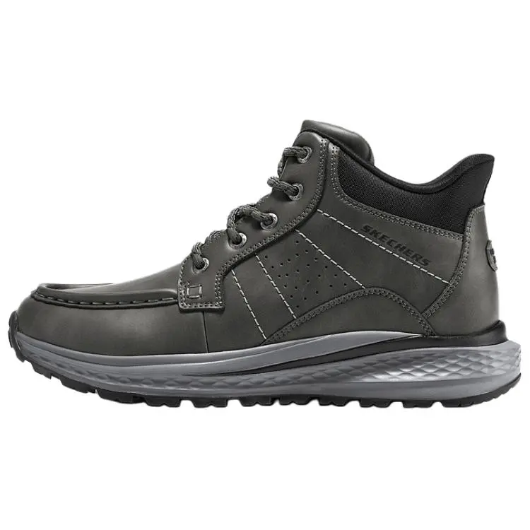 Skechers Relaxed Fit Abrasion Resistant Mid top Mountaineering Shoes Men's Charcoal Gray