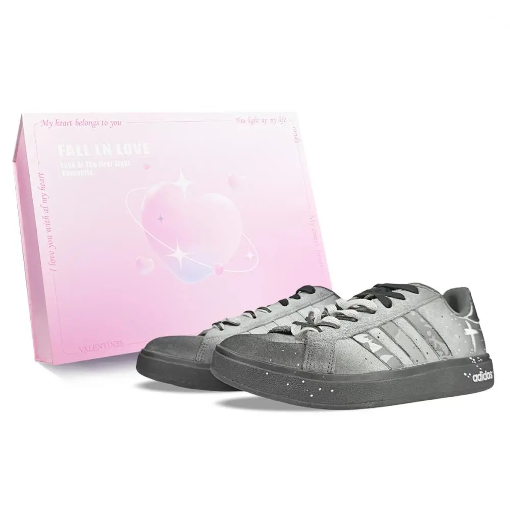 Adidas Grand Court Base 00s BNK Black White World Abrasion Resistant Low top Skateboard Shoes Unisex