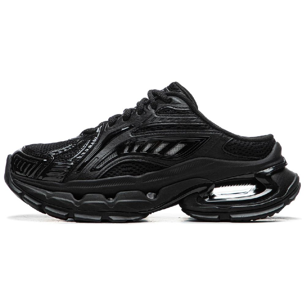 LiNing Rubber Sole Slip-Resistant Abrasion-Resistant Wrap-toe Slippers Women's Black