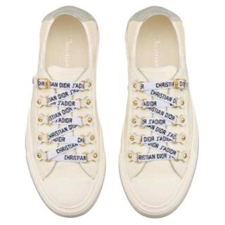DIOR Walk'n'Dior Platform Shoes Low Top Stylish Skateboarding Shoes Women's White