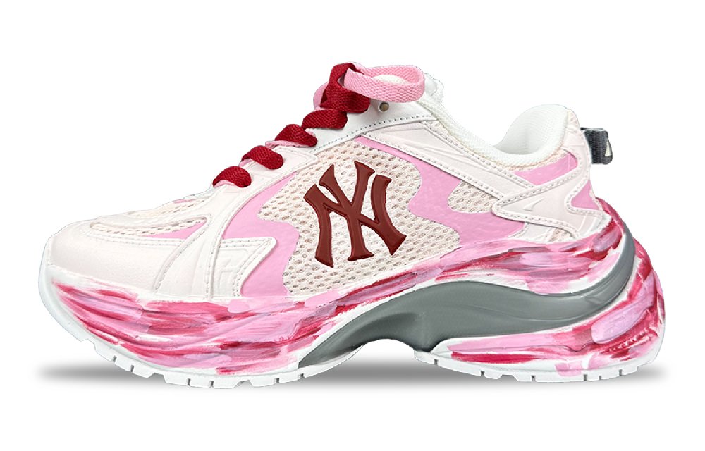 MLB New York Yankees Breathable Low Top Running Shoes Women's Pink