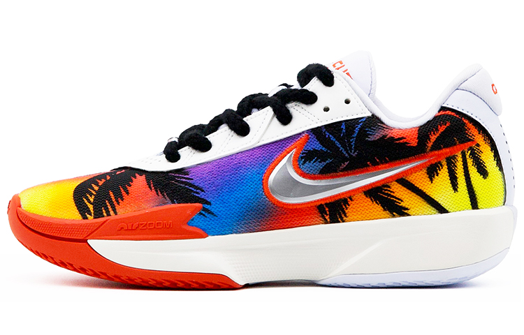 Nike Air Zoom G.T. Cut Academy Low-Top Basketball Shoes Unisex Red Yellow Blue