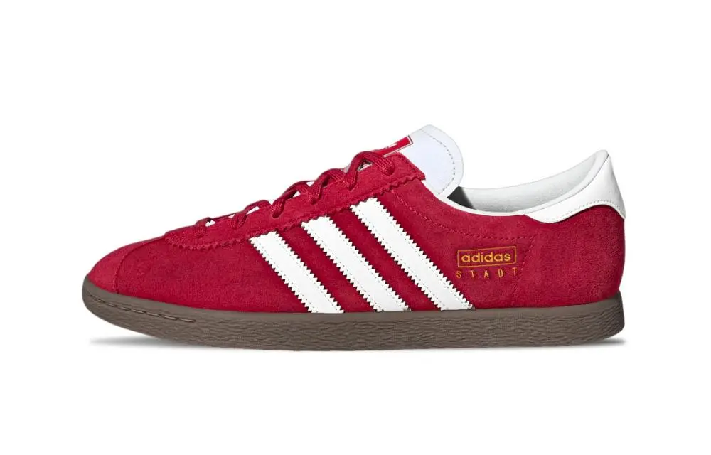 Adidas Originals Stadt Rouge Stamp Abrasion Resistant Low top German Army Trainers Unisex Bvlgari Red