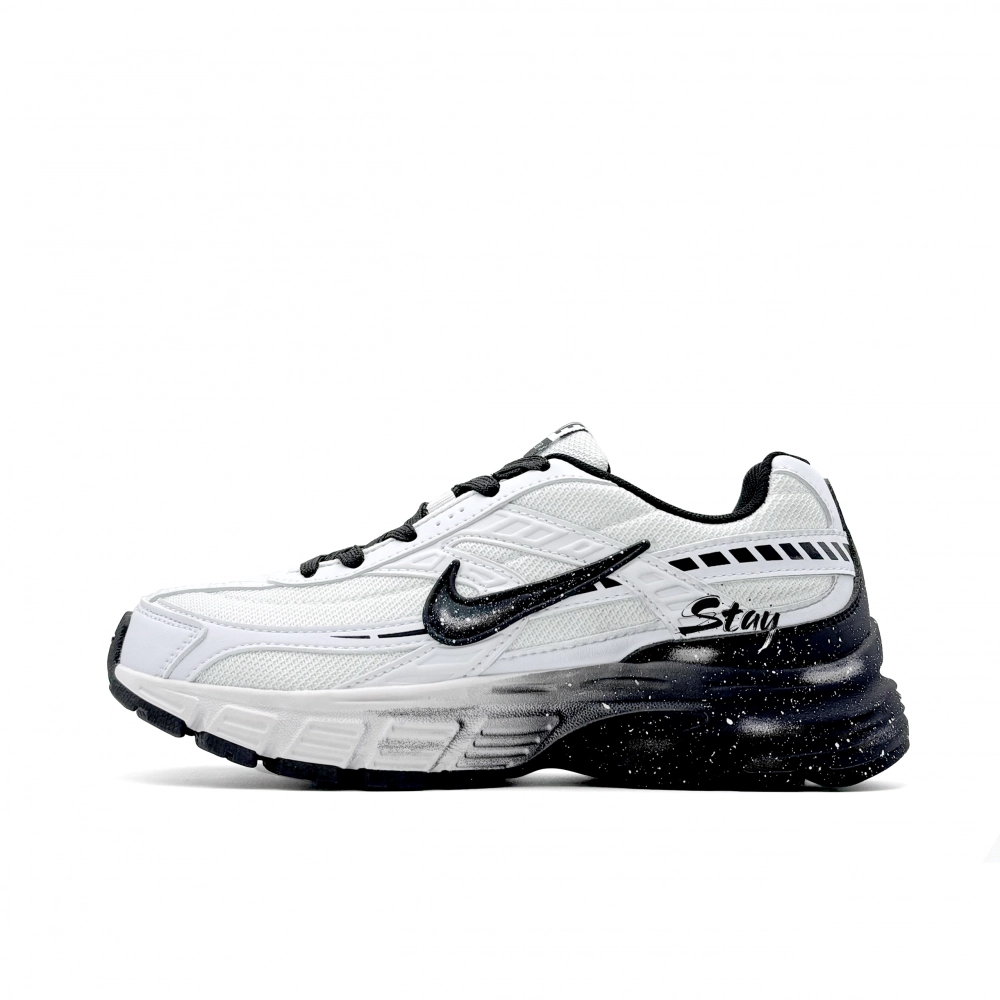 Nike Initiator Cushioning, Wear Resistant Low top Running Shoes Unisex Black White