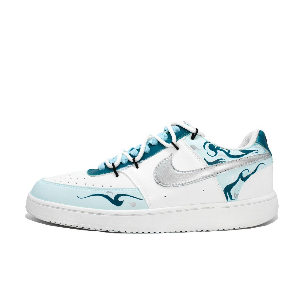 Nike Court Vision Shock Absorbers Low Top Skateboard Shoes Unisex Blue