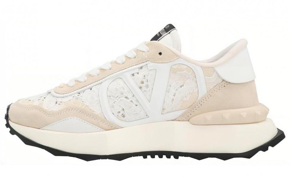 Valentino Lace And Mesh Lacerunner White Ivory Women's