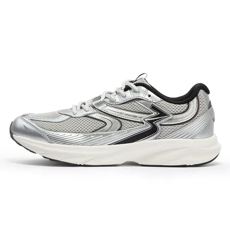 361° Cushioned Wear-Resistant Breathable Low-Top Running Shoes Men's Photon Gray/Silver White