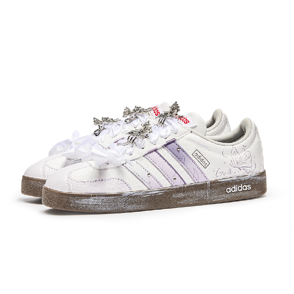 Adidas Neo VL Court 2.0 Lifestyle Iris Anti Slip Wear Resistant Low Top Skateboard Shoes Unisex Purple