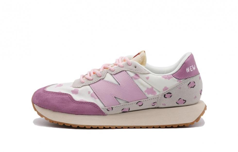 New Balance NB 237 Love Affair Anti-Slip Wear-Resistant Low-Top Casual Shoes Unisex Pink White
