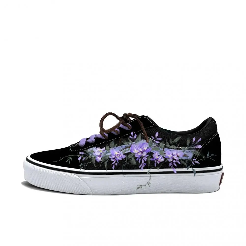 Vans Ward Abrasion Resistant Low top Skateboard Shoes Men's Purple