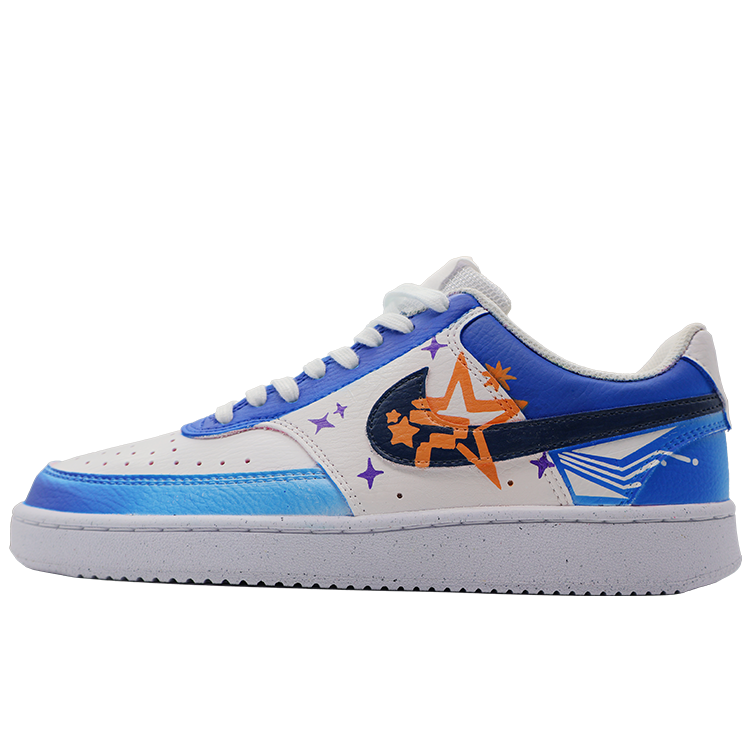 Nike Court Vision Low Wear-Resistant Slip-Resistant Low-Top Skateboard Shoes Men's Black Blue