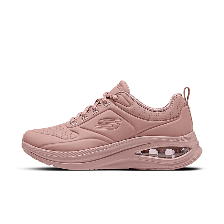 Skechers Lightweight Support Height Increasing Low-Top Running Shoes Women's Reddish Brown
