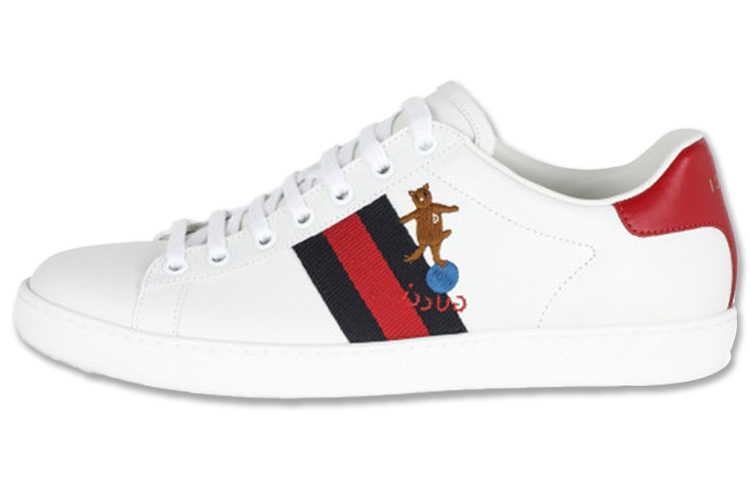 GUCCI ACE Stylish Skateboarding Shoes Women's White