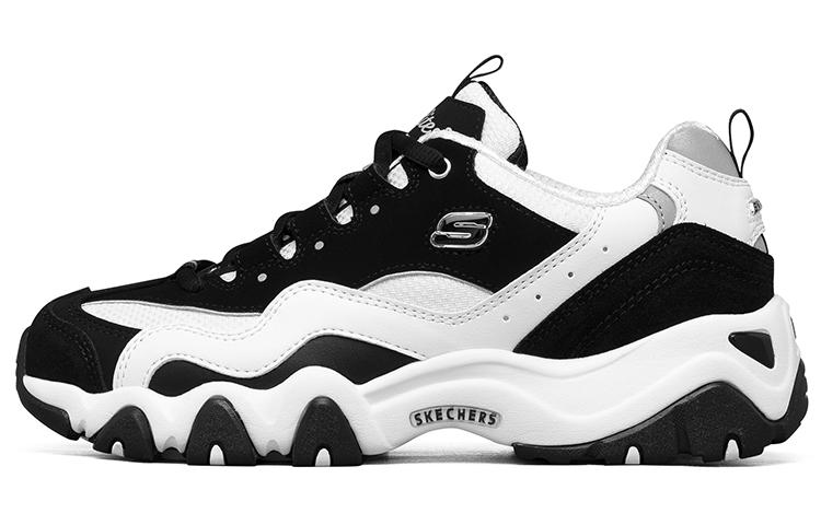 Skechers D'Lites Low Dad Shoes Gs Black/White/Grey Women's