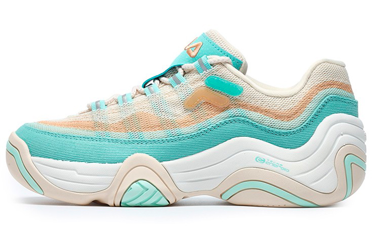 FILA FUSION Low Top Vintage Basketball Shoes Women's Umber Green