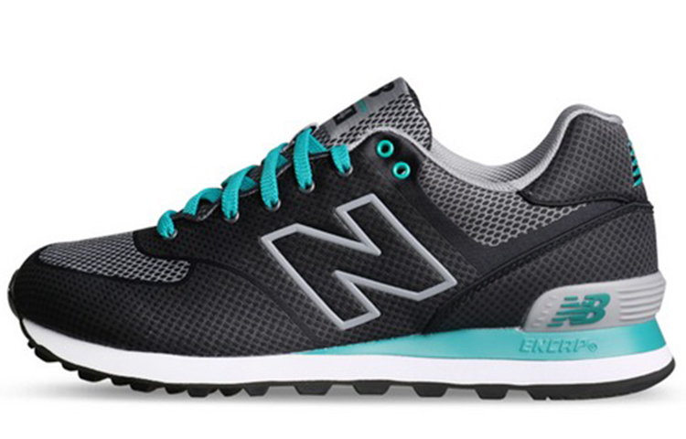 New Balance NB 574 Shock Absorbers With Slip Resistant Features Low Top Running Shoes Unisex Black Blue