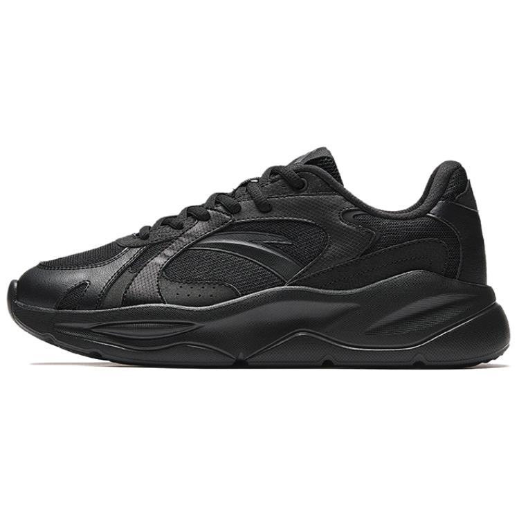 Anta Unruly Series Abrasion Resistant Lightweight Height Increasing Low top Casual Shoes Men's Black