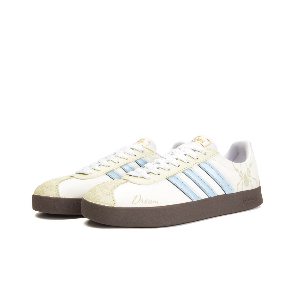 Adidas Neo VL Court 2.0 Anti-Slip Wear-Resistant Low-Top Skateboard Shoes Unisex Light Yellow
