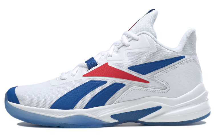 Reebok More Buckets White Vector Blue Red