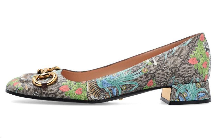 GUCCI Tiger Year Collection Casual Single Shoes Women's Ebony