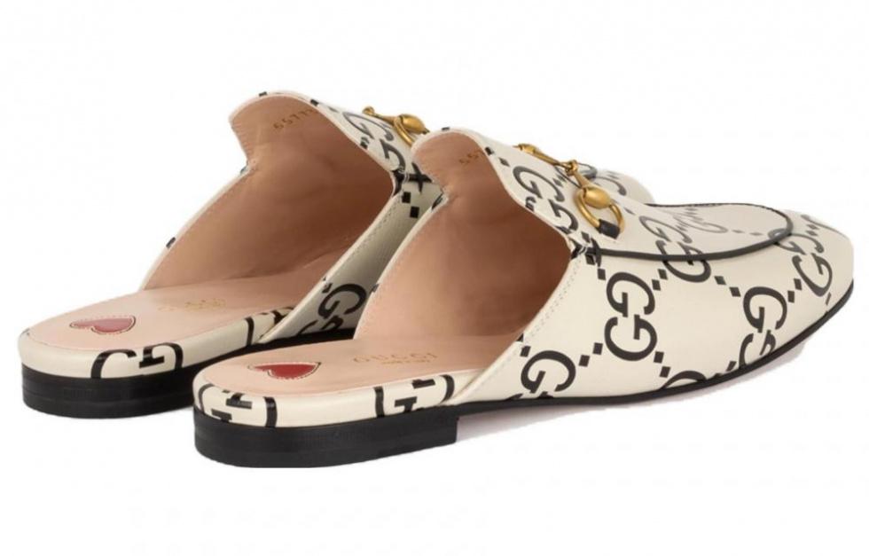 GUCCI Princetown Slipper White Gg Debossed Leather Women's купить в интернет-магазине Yoocart с быстрой доставкой по России.