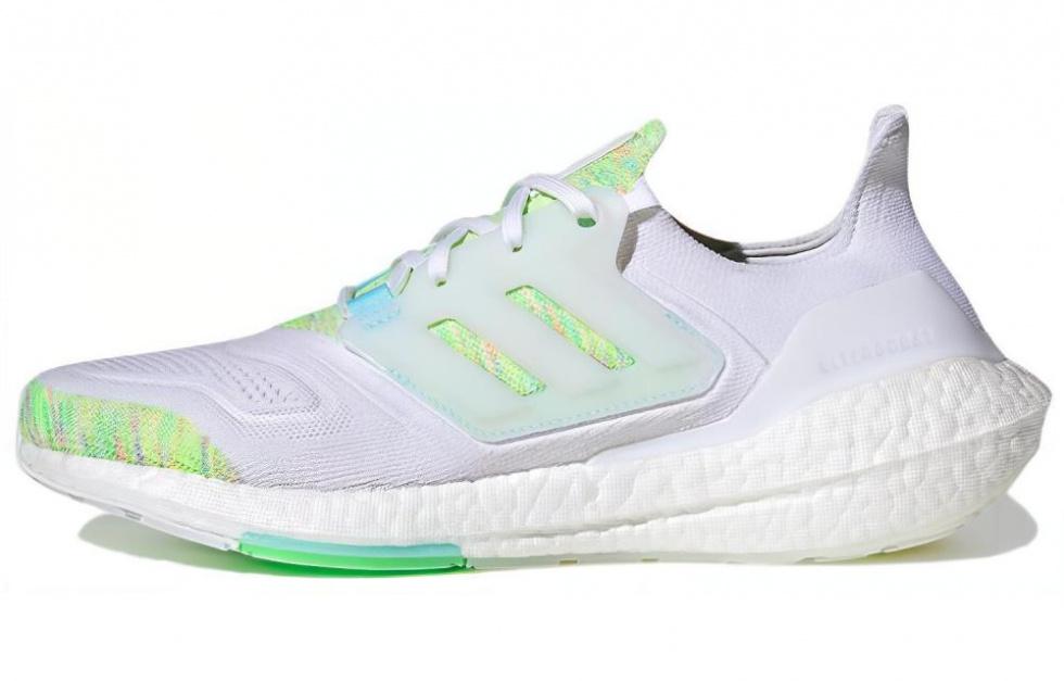 Adidas Ultra Boost 22 White Bliss Blue Solar Green
