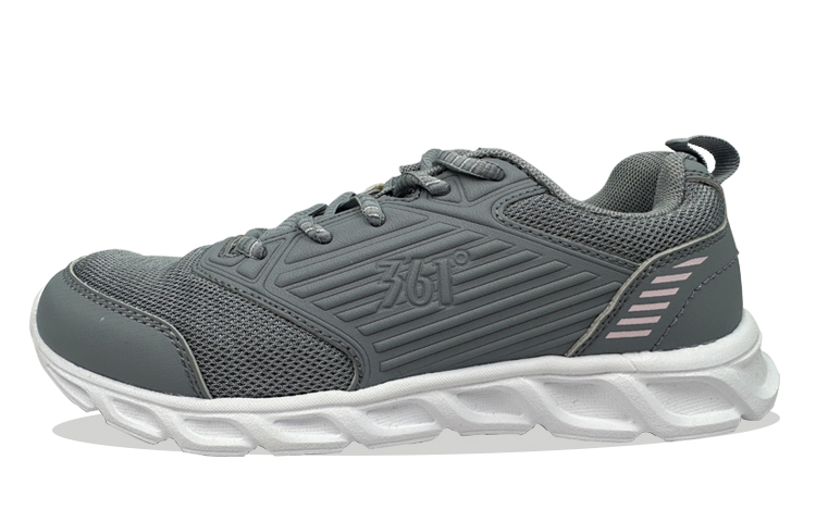 361° Slip Resistant, Lightweight, And Breathable Low Top Running Shoes Women's Gray Pink