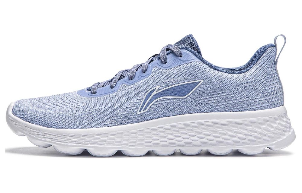LiNing Cloud Motion Cushioned Slip Resistant Breathable Reflective Low Top Casual Running Shoes Men's Chuan Gray Blue