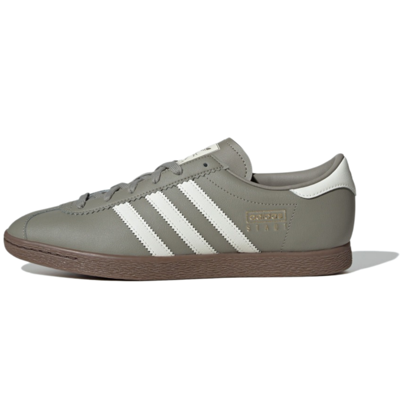 Adidas Originals Stadt Anti Slip Wear Resistant Low Top Skateboard Shoes Unisex Silver Gray
