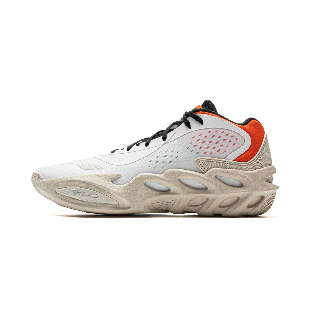 LiNing XinSheng Cushioning Rebound Mid Top Basketball Shoes Men's Gray White