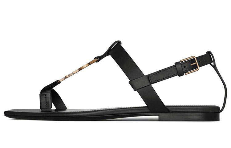 SAINT LAURENT Cassandra Leather Sandals