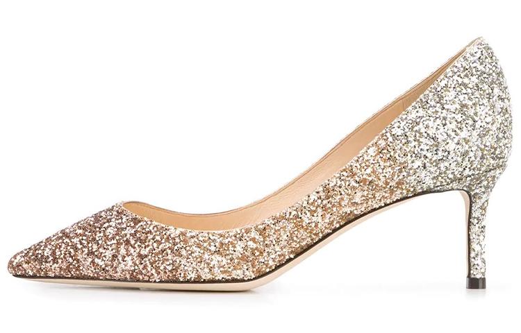 Jimmy Choo ROMY Slim Heel High Heels 6cm Women's Rose Gold