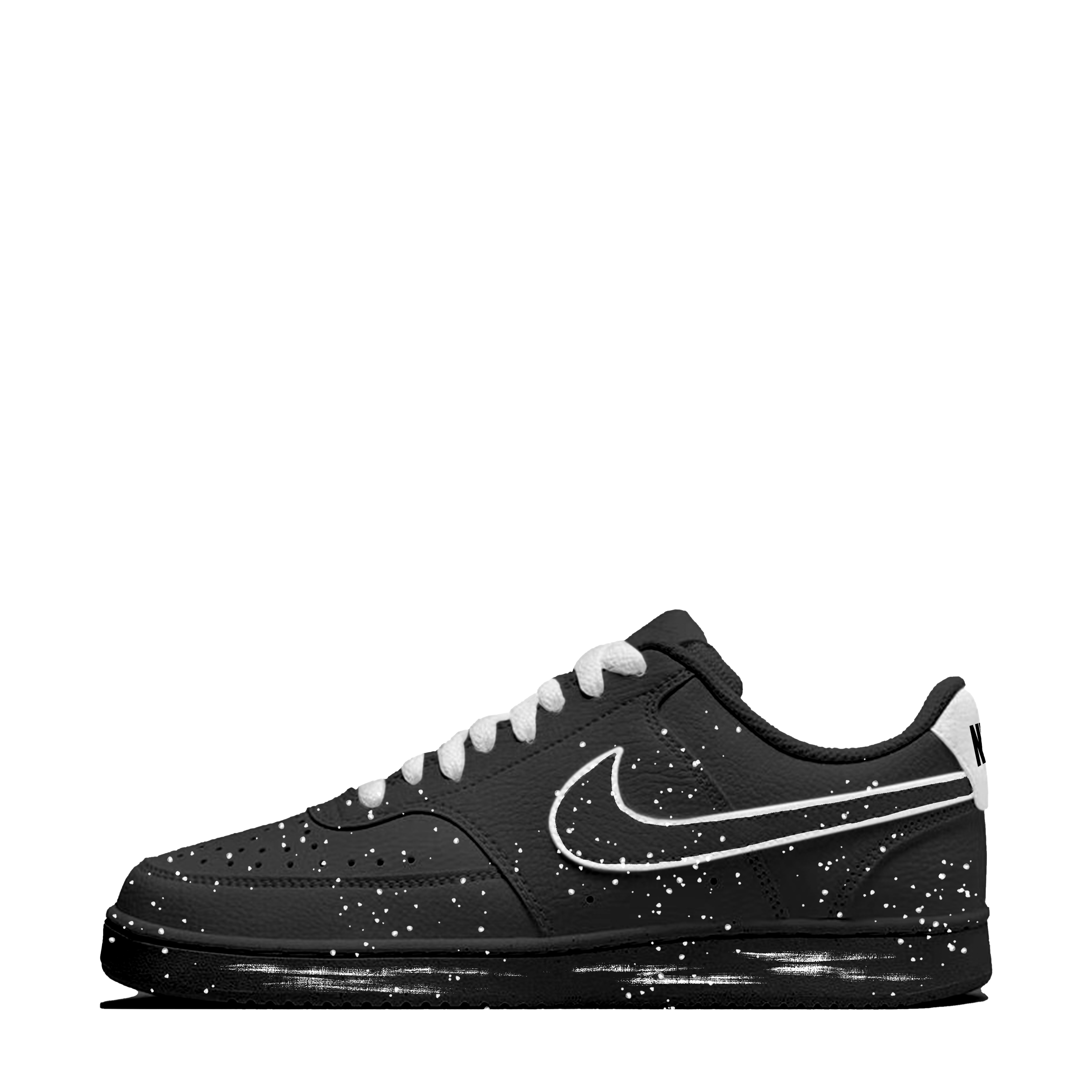 Nike Court Vision 1 Steel Stamp Code Waterproof Low top Skateboard Shoes Unisex
