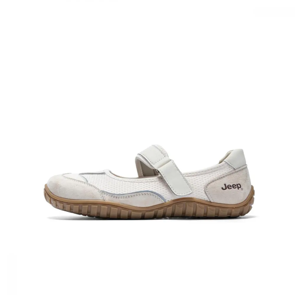 Jeep Flat Mary Jane Shoes Women's Gray