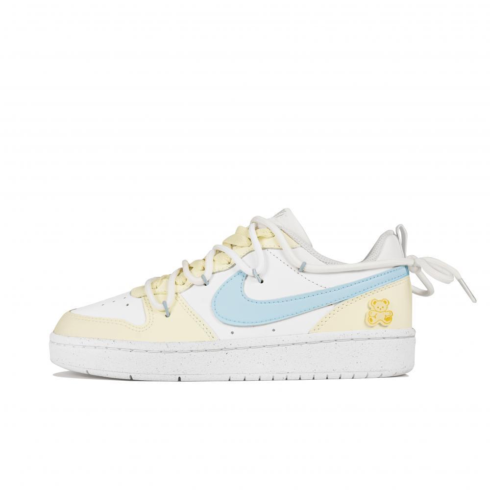 Nike Court Borough Low Nine Systems Low Top Skateboard Shoes GS Beige Blue купить в интернет-магазине Yoocart с быстрой доставкой по России.