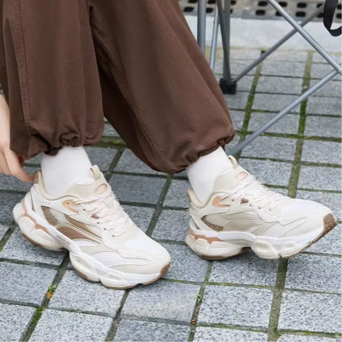 361° Spiritual Gaze PRO Cushioning Wear-Resistant Low-Top Chunky Sneakers Women's White Brown купить в интернет-магазине Yoocart с быстрой доставкой по России.