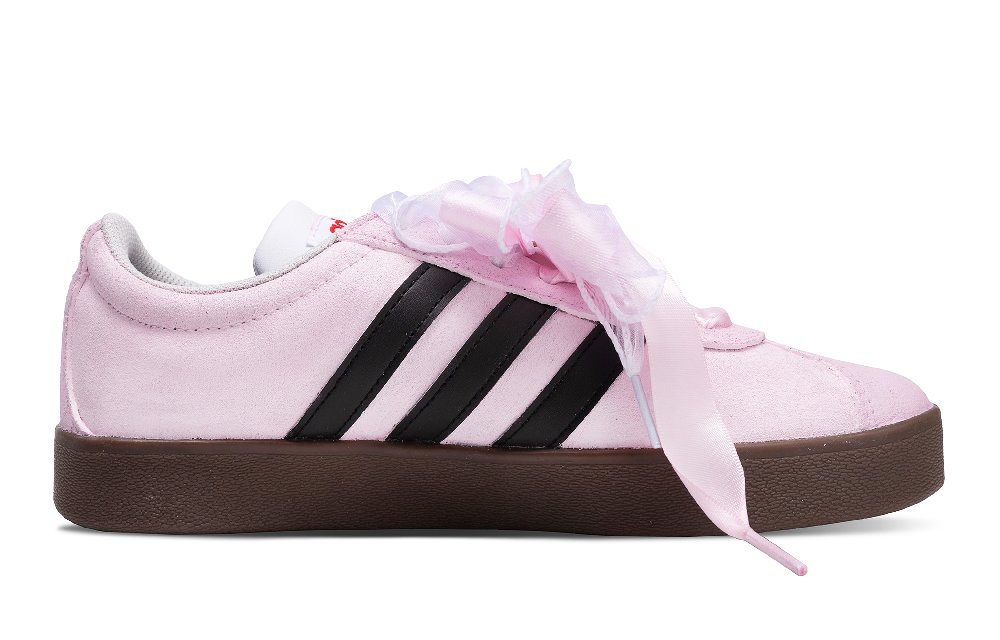 Adidas Neo VL Court Lifestyle Anti Slip Wear Resistant Low Top Skateboard Shoes Unisex Black Pink