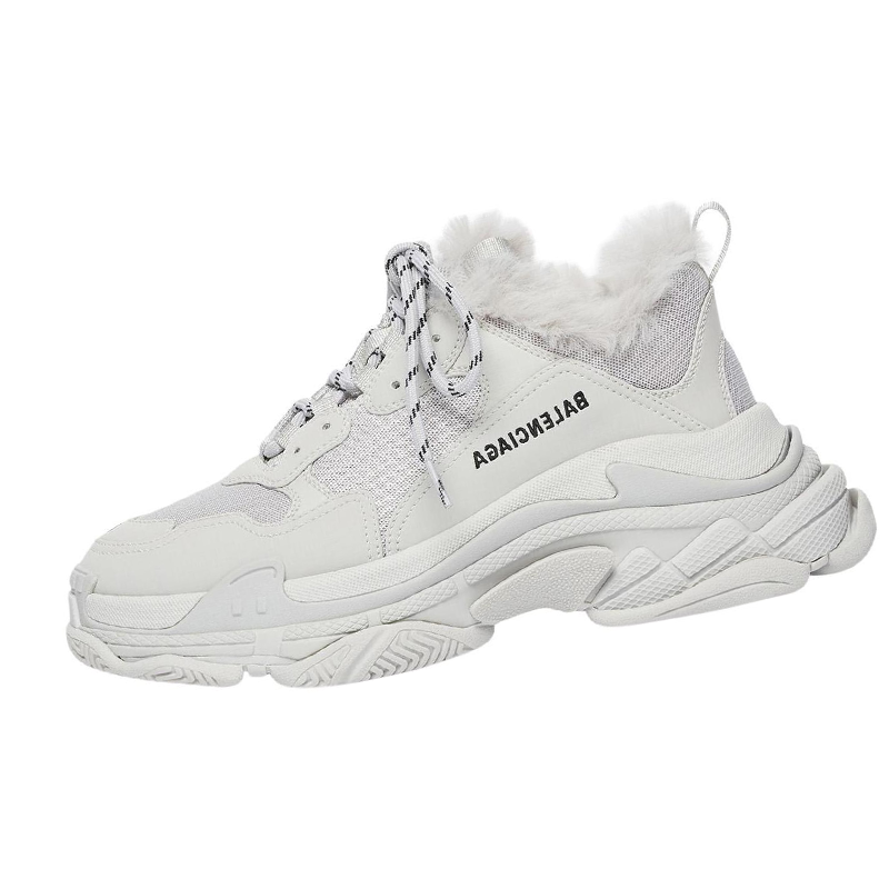 Balenciaga Triple S 'Faux Fur   Grey' купить в интернет-магазине Yoocart с быстрой доставкой по России.