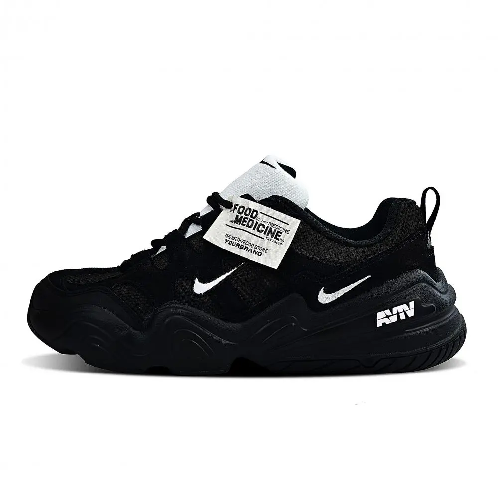 Nike Tech Hera Tag Marker 2 Abrasion Resistant Low top Chunky Sneakers Unisex Black White