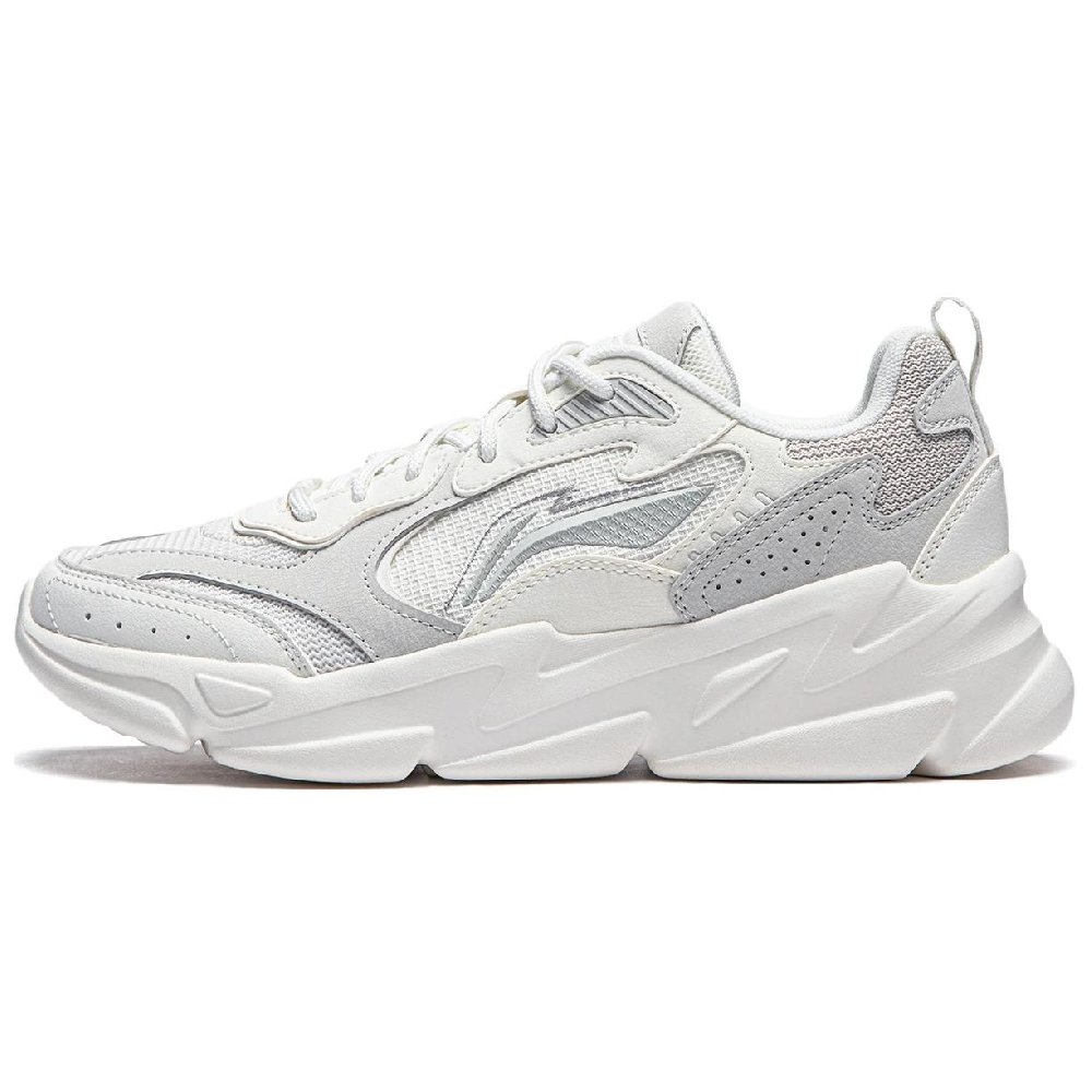 LiNing Cloud Sea Anti-Slip Wear-Resistant Casual Shoes Women's White Gray