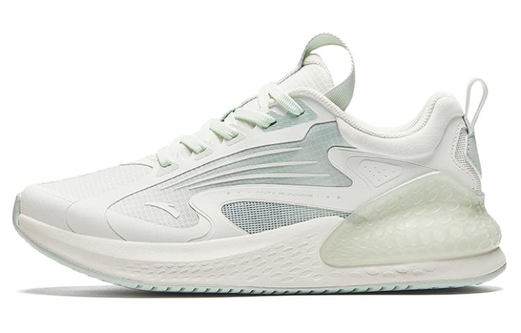 Anta Running Collection Cushioned Slip-Resistant Low-Top Running Shoes Women's White Gray Green