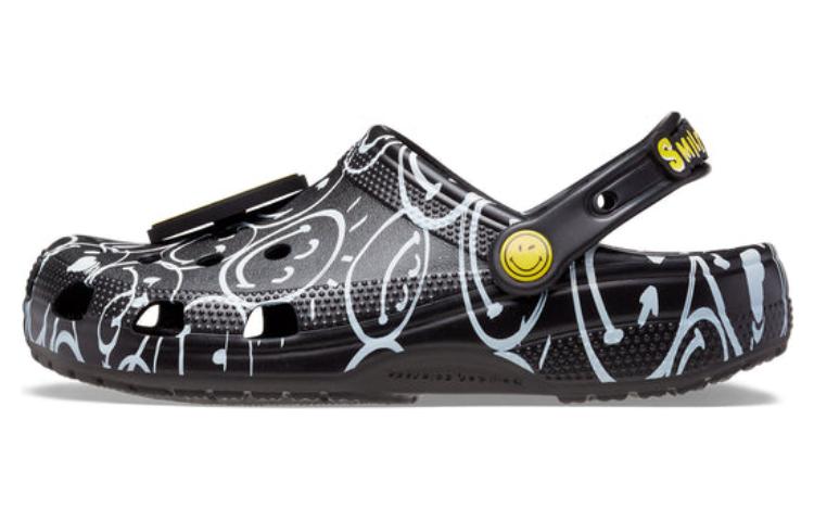 Crocs Classic Smiley World Clogs 'Black White'
